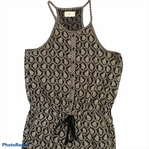 Lou & Grey women’s jumpsuit Black and Tan size XS - Picture 5 of 5